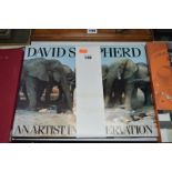 DAVID SHEPHERD, AN ARTIST IN CONSERVATION, 1999 reprint, a signed copy dated 2000, published by