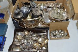A LARGE MIXED LOT OF PLATED WARE