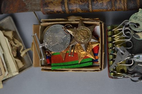 A METAL BOX CONTAINING THE WWII ARCHIVE OF MEDALS AND ITEMS, relating to the War Service of A.G. - Image 2 of 3