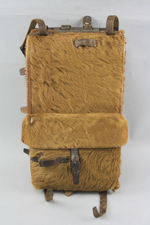 A GERMAN/SWISS ? WWII ARMY TORNISTER BAG/BACKPACK, the bag measures 48cm x 28cm x 15cm, this example