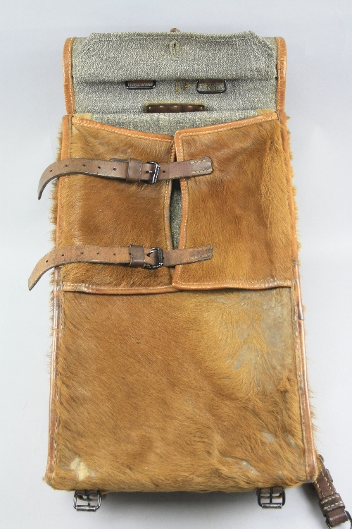 A GERMAN/SWISS ? WWII ARMY TORNISTER BAG/BACKPACK, the bag measures 48cm x 28cm x 15cm, this example - Image 3 of 4
