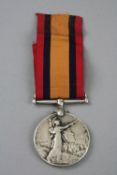 A QUEENS SOUTH AFRICA MEDAL, no bars, named to 5762 PTE J.W. Brightman, North Staffordshire