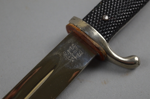 A WWII ERA GERMAN ARMY DRESS BAYONET, by 'Alcoso' ACS Solingen, blade is very clean, complete with - Image 3 of 3