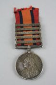A QUEENS SOUTH AFRICA MEDAL, bars, South Africa 01 and 02, Transvaal, Orange Free State, Cape