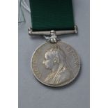 A VICTORIA REGINA VOLUNTEERS LONG SERVICE MEDAL, un-named, GVF