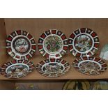 A SET OF SIX ROYAL CROWN DERBY LIMITED EDITION CHRISTMAS PLATES, 1991 No 19/1500, 1992 No 1882/2000,