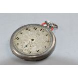 A ROLEX MARCONI POCKET WATCH, silver marks Birmingham 1932, distressed and presentation to back