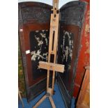 A FOLDING ARTISTS EASEL, new and boxed Winsor and Newton sketching easel and five various other