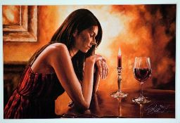 MARK BRAITHWAITE 'CANDLELIT THOUGHTS', a limited edition print 19/295, signed and numbered in pen,