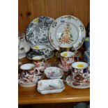 VARIOUS ROYAL CROWN DERBY CERAMICS, to include coffee/tea cups and saucers, trinkets, various