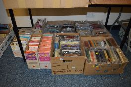 FOUR BOXES OF VARIOUS BOOKS, and four small boxes of Ordnance Survey Maps
