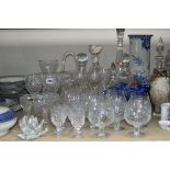 VARIOUS CUT GLASSWARES, to include Royal Brierley decanter, Webb Crystal etc