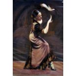 FLETCHER SIBTHORP, 'DANCING HANDS', a limited edition hand embellished print, 8/295, numbered and