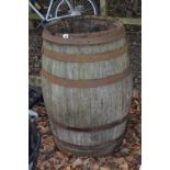 A VINTAGE COOPERED BARREL