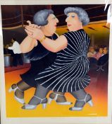 BERYL COOK, 'DANCING ON THE QE2', signed, titled and numbered in pencil, 293/300, double card
