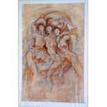 JOY KIRTON SMITH 'THREE MUSES', a limited edition print 137/295, signed, numbered and titled in