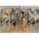 GARY BENFIELD 'THE HORSE WHISPER', an artist proof 79/175, signed, titled and numbered in pen,