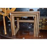 A G PLAN TEAK NEST OF THREE TABLES (sd)