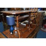 A VICTORIAN MAHOGANY SQUARE TOPPED TRIPOD TABLE, and another tripod table (2)