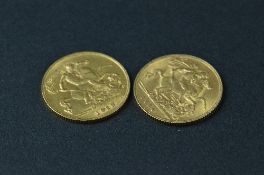 TWO HALF SOVEREIGNS, 1914 & 1918