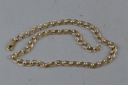 A 9CT BALL LINK NECKLACE, approximate length 46cm, approximate weight 33.2 grams