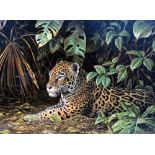 GUY COHELEACH, 'JUNGLE COVER - JAGUAR', a limited edition print 129/750, signed and numbered with