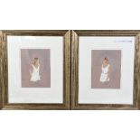 KAY BOYCE 'EMILY AND ELLIE', a pair of limited edition framed prints, 264/650, signed, numbered