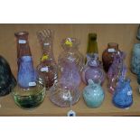 A GROUP OF CAITHNESS VASES, BOWLS, etc, (not all marked) (16)
