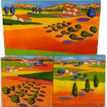 RICHARD PARGETER, 'AU GRAND SOLEIL I, II AND III, three limited edition box canvas prints 5/95, hand