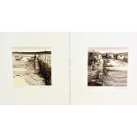 KATHLEEN CADDICK, 'LYME REGIS', 3/250, AND 'SEAWALL', 2/250, a pair of limited edition prints,