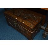 A CARVED CAMPHOR WOOD BLANKET CHEST