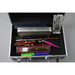 A MIXED LOT OF BALL POINT PENS, etc