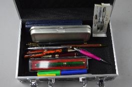 A MIXED LOT OF BALL POINT PENS, etc