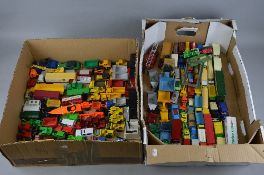 A QUANTITY OF UNBOXED AND ASSORTED PLAYWORN DIECAST VEHICLES, to include Dinky Toys Universal