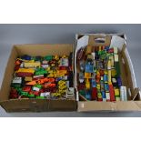 A QUANTITY OF UNBOXED AND ASSORTED PLAYWORN DIECAST VEHICLES, to include Dinky Toys Universal