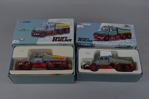 TWO BOXED CORGI CLASSICS HEAVY HAULAGE RANGE SCAMMELL CONTRACTOR UNITS, Sunter Bros, No.17902,