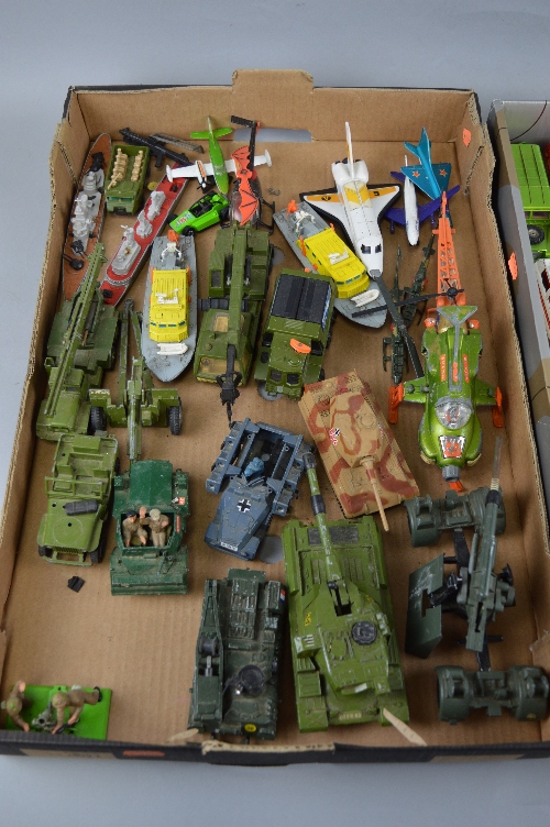 A QUANTITY OF UNBOXED AND ASSORTED PLAYWORN DIECAST VEHICLES, to include assorted Dinky and Corgi - Image 2 of 3