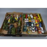 A QUANTITY OF UNBOXED AND ASSORTED PLAYWORN DIECAST VEHICLES, to include assorted Dinky and Corgi