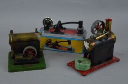 AN UNBOXED MAMOD MINOR NO.2 LIVE STEAM ENGINE, with burner, not tested, with an unboxed SEL (