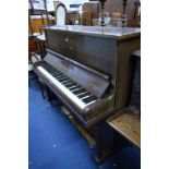 A 1920'S MAHOGANY UPRIGHT PIANO, brass inlay reading Cobers, Retailed by Grotrian - Steinweg Ltd,