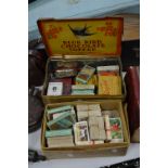 A TIN AND BOX OF CIGARETTE CARDS, some still boxed, to include John Player & Sons, Wills, Park Drive