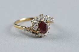 A 9CT DRESS RING, approximate weight 2.2 grams, ring size K