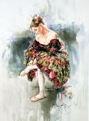 GORDON KING, 'IN A DRESS FROM MANON', a limited edition print 25/195, signed, titled and numbered in