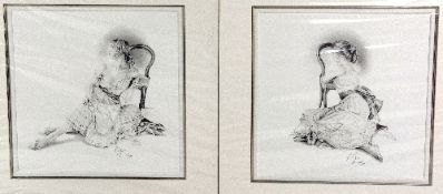 KAY BOYCE, 'LOUISA I AND II', a pair of limited edition prints 200/500, signed and numbered in