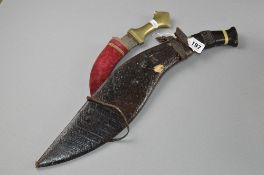 TWO EASTERN KNIVES, Kukri and Persian