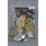 A BAG OF WATCH PARTS