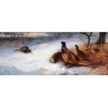 ARCHIBALD THORBURN 1816-1935, 'PHEASANTS IN THE SNOW', a limited edition print 126/195, with