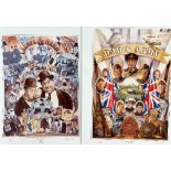 KEITH TURLEY, two limited edition prints, 'Dads Army' 209/1000, 'Stan and Ollie' 95/1000, signed and