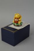 A BOXED HALCYON DAYS ENAMELS BONBONNIERE BASED ON THE WINNIE THE POOH WORKS, 'Pooh with his nose