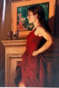 MARK SPAIN, 'THE RED DRESS', a limited edition print 119/250, signed and numbered in pencil, with